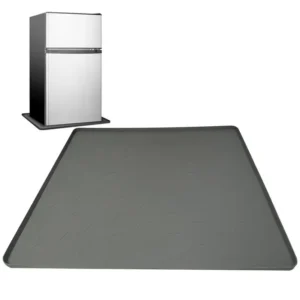Mini Fridge Silicone Mat 23.6x23.6In Under Washing Machine Pad With Raised Edge Multifunctional Floor Mat Protect Refrigerators