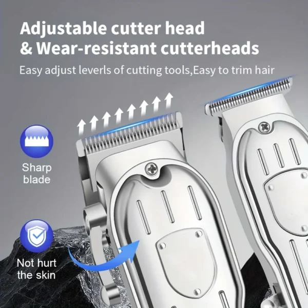 3 in1/1pc Hair Cutting Grooming Kit Professional Hair Clippers and Shaver Set Cordless Beard Trimming for Men - Image 5