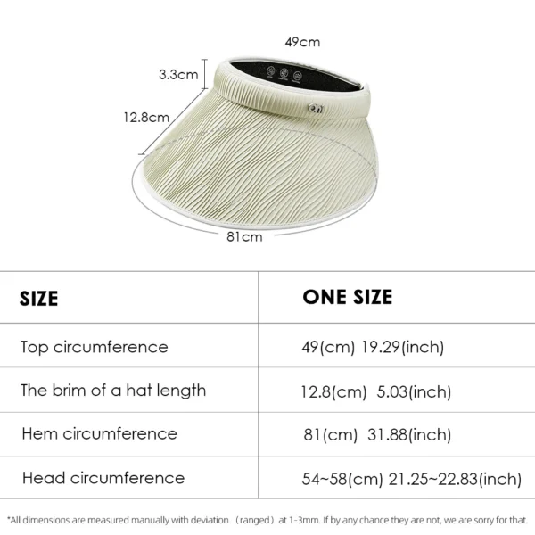 OhSunny Women's Sun Visor 2024 New Fashion Summer Golf Cap UV Protection UPF 50+ Portable Hat for Outdoors Sports Traveling - Image 5