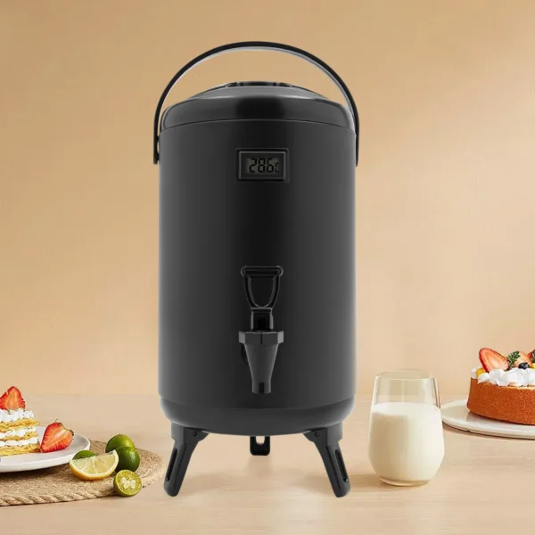 10L Hot Beverage Dispenser Insulated Thermal Drink Dispenser Hot Cold Tea Coffee Milk Container with Spigot Thermometer - Image 3